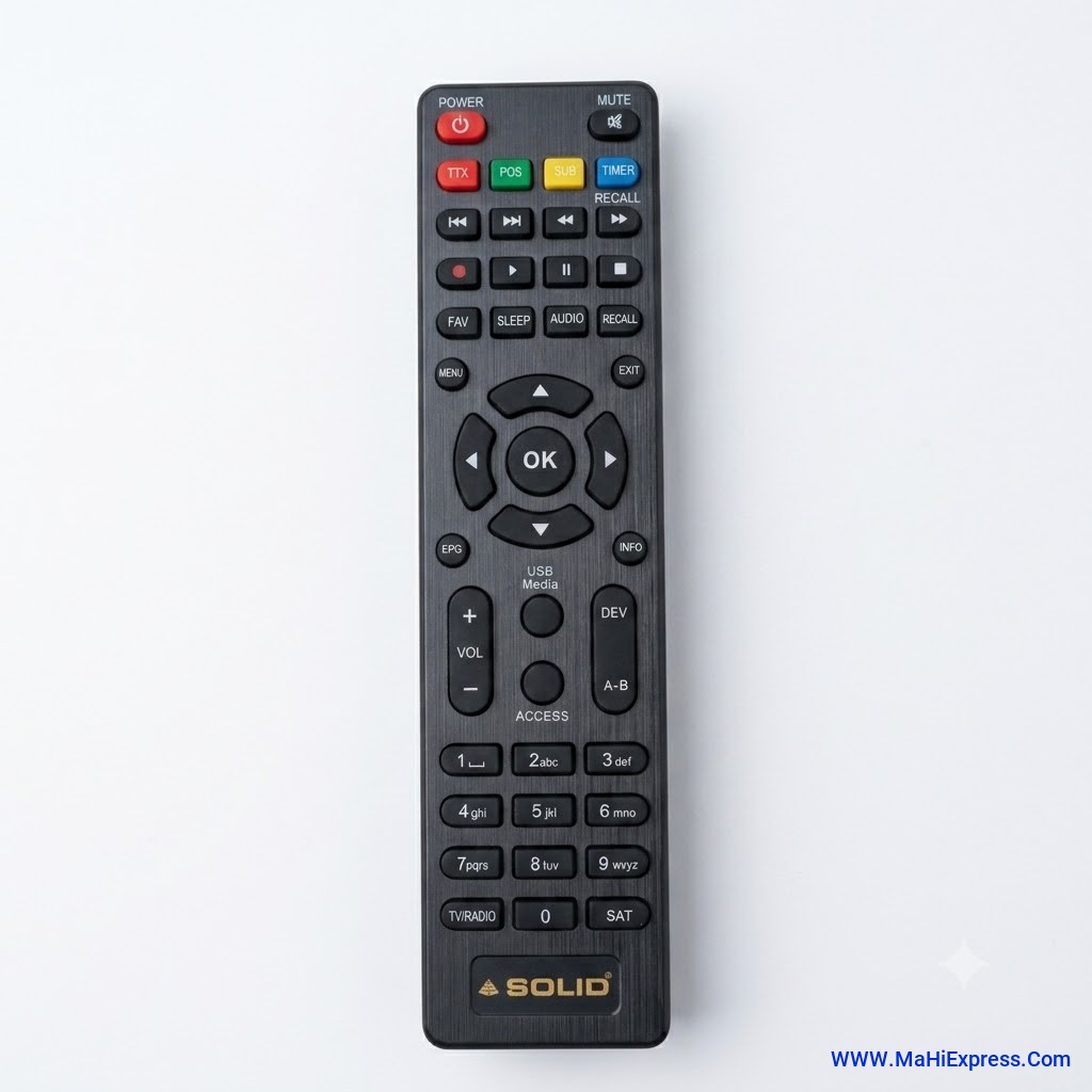 Sayeny Solid Old 6363 Remote Compatible with Solid Set Top Box Remote Controller  (Black)