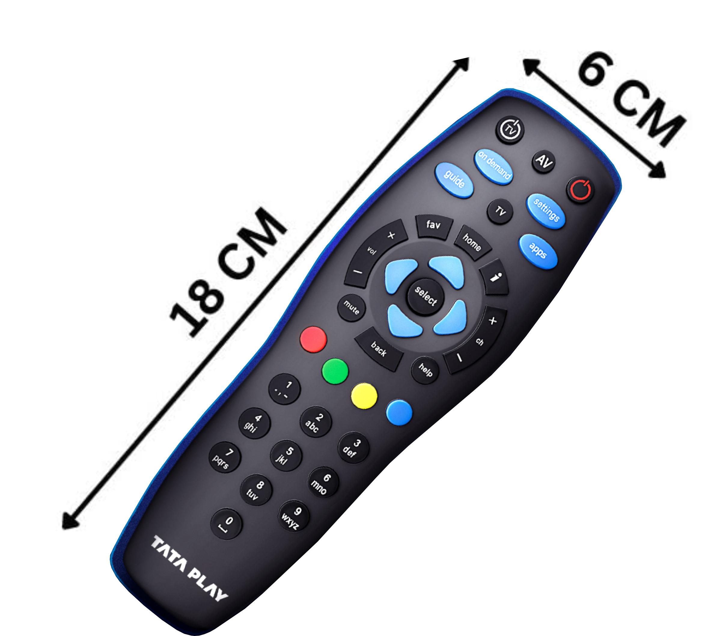 Sayeny Compatible with Tata Sky Remote Original Set Top HD Tatasky Box and Suitable for SD Tata Play Setup Box Remote Control