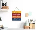 Ocean Garnature  Gayatri Mantra wooden wall hanging for home decor  (Yellow)