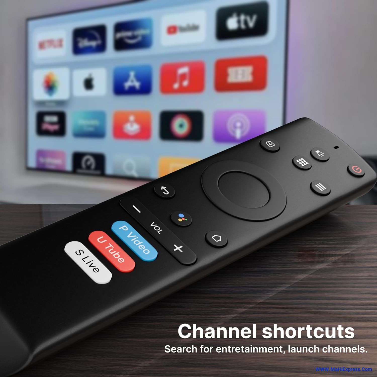 Sayeny Original Bluetooth Voice Remote Control Compatible with Thomson/Kodak Voice Remote Control Suitable for Thomson/Kodak Smart LED TV with Hot Keys