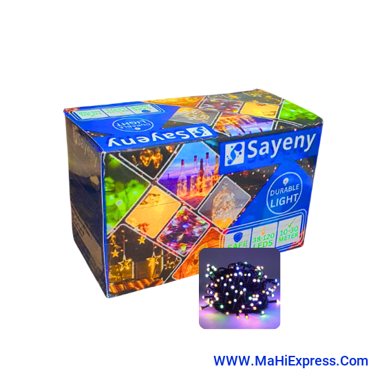 Sayeny Galaxy Pixel Light | Festive Ladi Lights | 13 Meter | 40 LEDs | Multicolour | Pack of 1 | Direct 2-pin Plug | BIS Safe Wire | for Home Decoration, Diwali, Festival, Birthday, Marriage