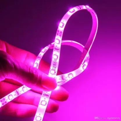 Sayeny 4 Meter LED Strip Lights | 120 Led RGB Strip Light with Adaptor |Operated with LED Lights for Home Decoration, Bedroom,Diwali Decoration & False Ceiling (Pink)
