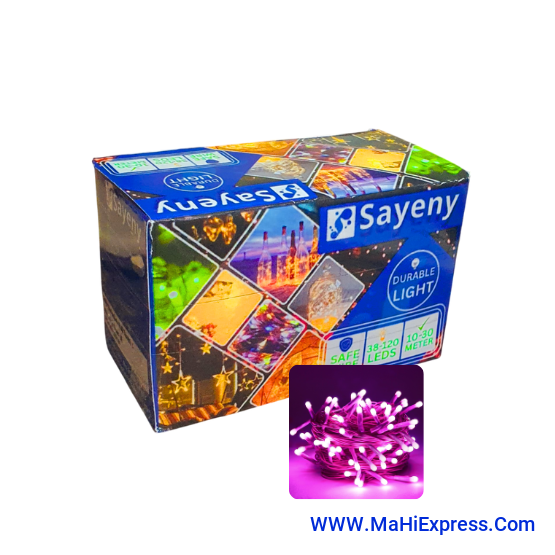 Sayeny Galaxy Pixel Light | Festive Ladi Lights | 13 Meter | 40 LEDs | Pink | Pack of 1 | Direct 2-pin Plug | BIS Safe Wire | for Home Decoration, Diwali, Festival, Birthday, Marriage