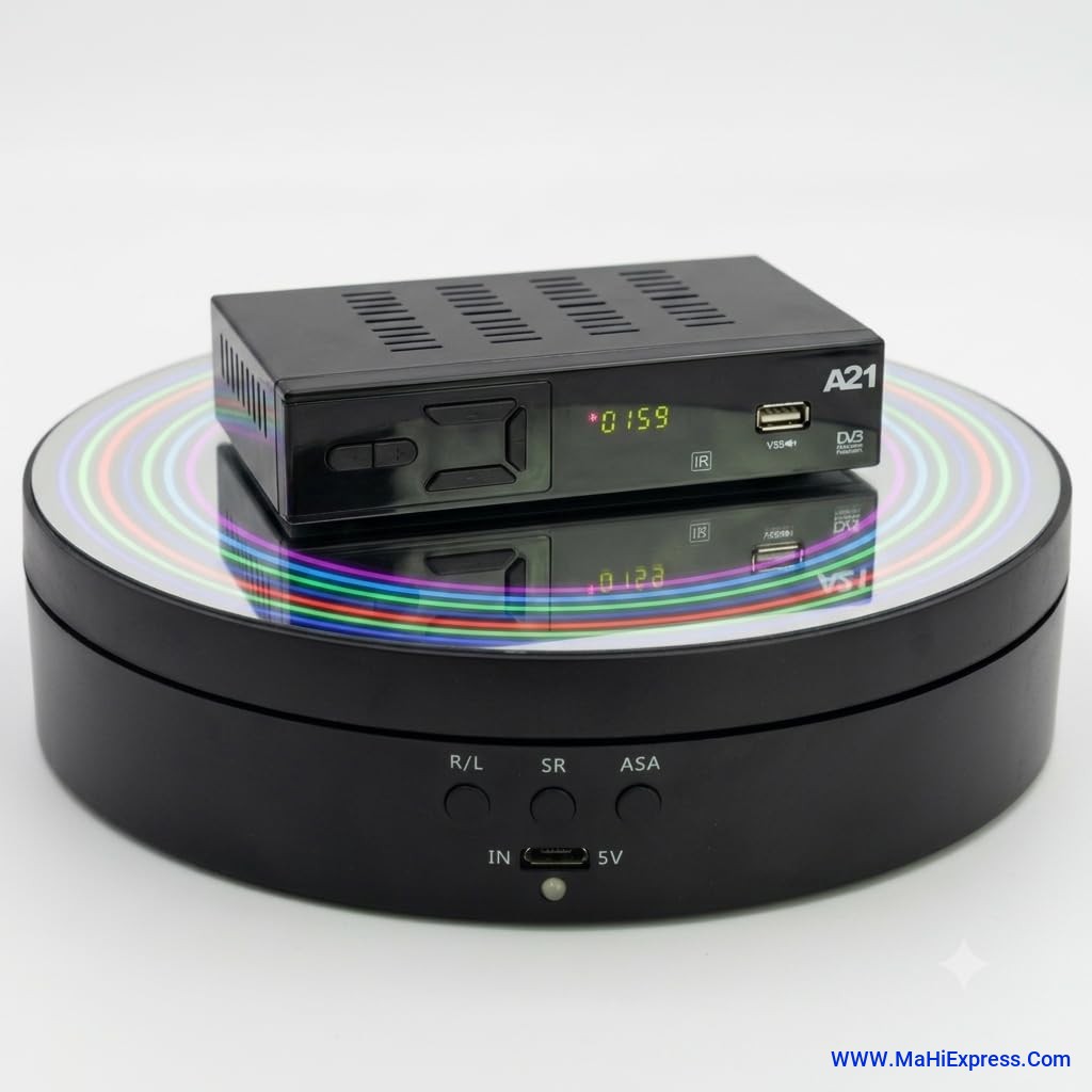 DUETEK A21 HD DVB-S2 Set-Top Box with HDMI and USB Port HD Digital Free to Air Setop Box Record Live Frograms 5G (Not Included WiFi Dongal) Black