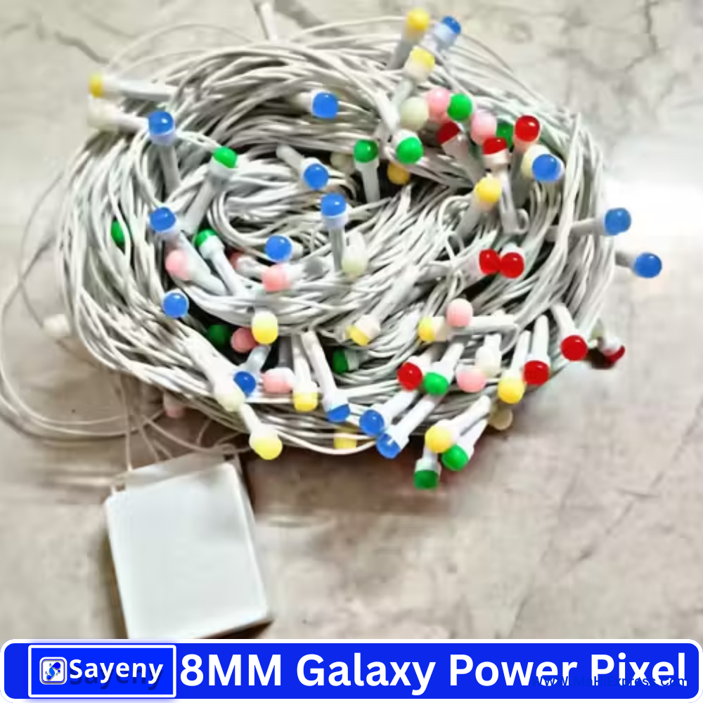Sayeny Galaxy Pixel Light | 8MM FROST PIXEL | Festive Ladi Lights | 13 Meter | 36 LEDs | Multicolor | Pack of 1 | Direct 2-pin Plug | BIS Safe Wire | for Home Decoration, Diwali, Festival, Birthday, M