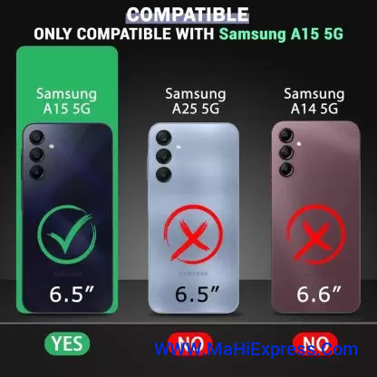 Sayeny Back Cover for Samsung Galaxy A15 5G  (Transparent, Camera Bump Protector, Pack of: 1)